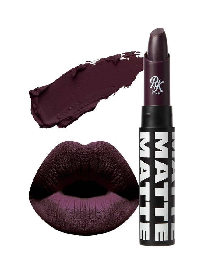 Ruby Kisses Lipstick, Matte Finish, Long-Lasting, Highly Pigmented, Smooth Apply, Full Coverage Lip Color Makeup (Blackberry) - Image 1